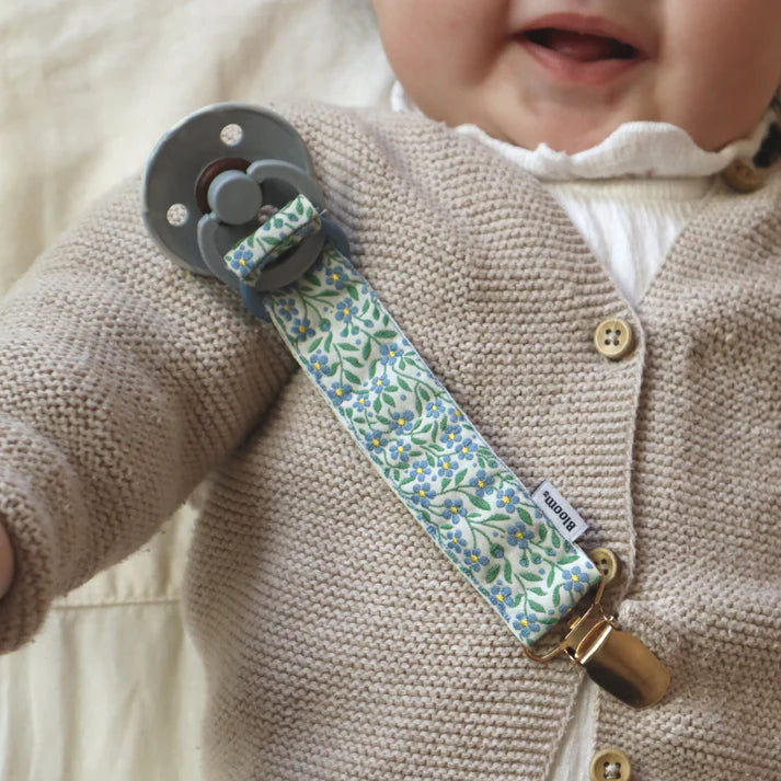 Pacifier Clip Biarritz - Handmade - Baby Bloom Clips