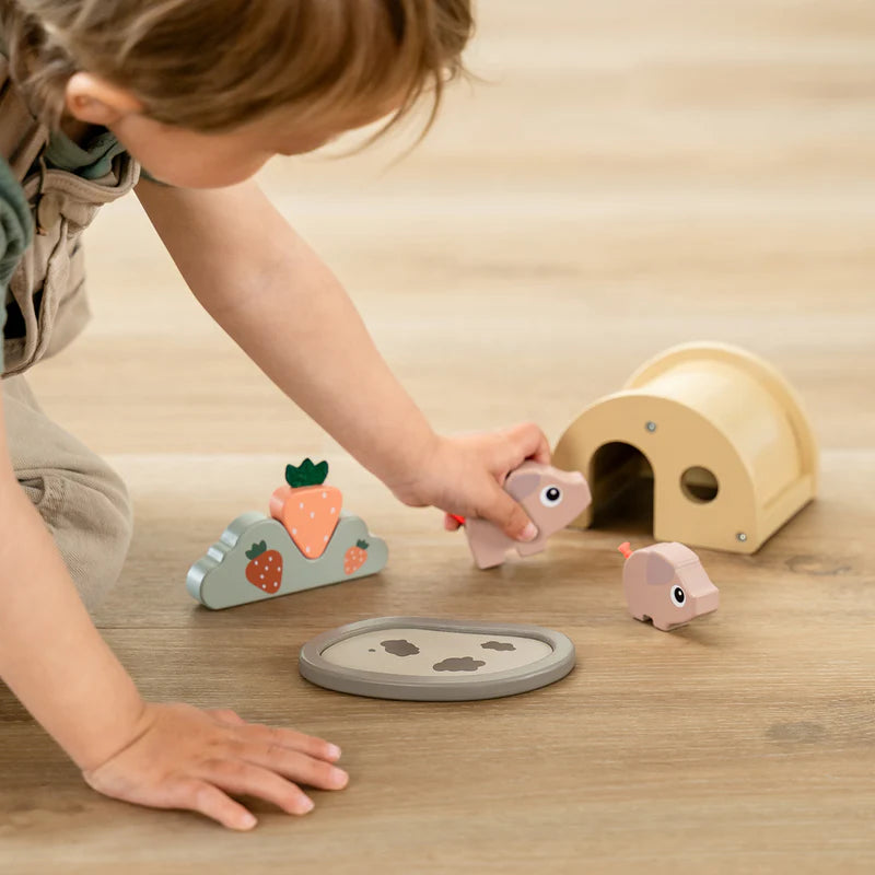 Houten boerderij set - Tiny farm play set - Pigee - Colour mix - Done by Deer
