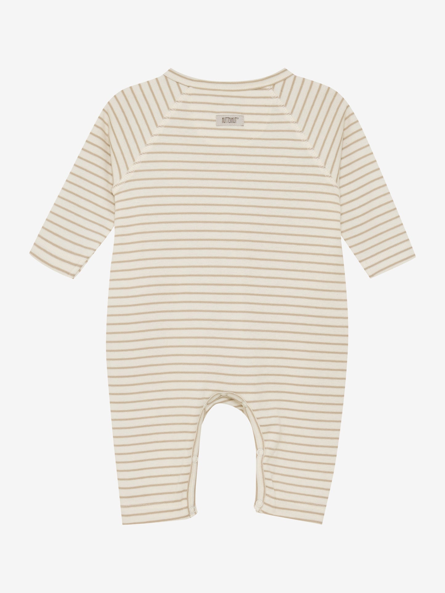 Jumpsuit - Organic Cotton - Romper LS YD Stripe - White Pepper - Huttelihut
