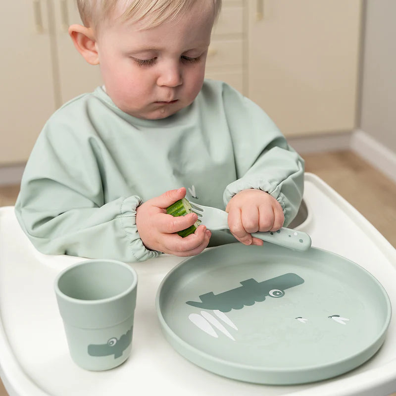 Anti-slip plate - Foodie plate - Croco - Green - Done by Deer