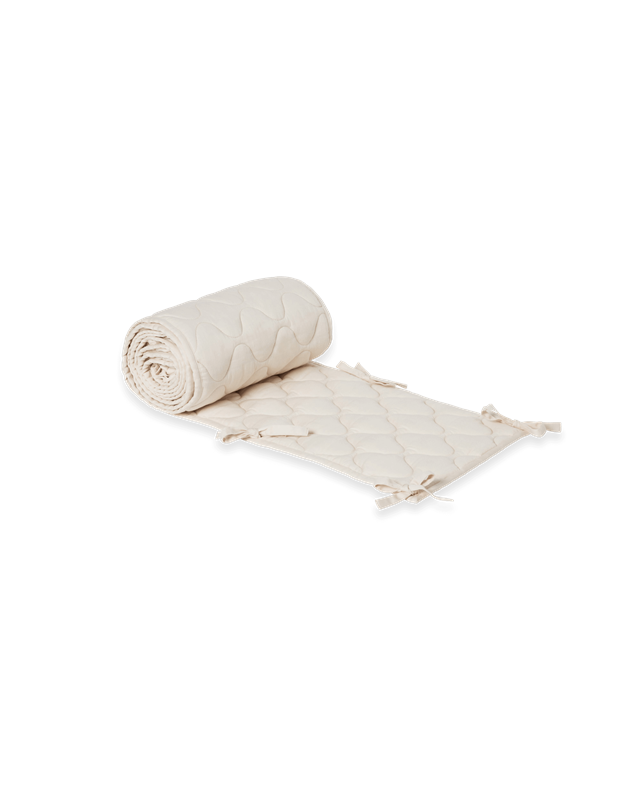 Bed bumper - Satin Quilted Crib Bumper - Biologisch katoen - Ecru - Garbo & Friends