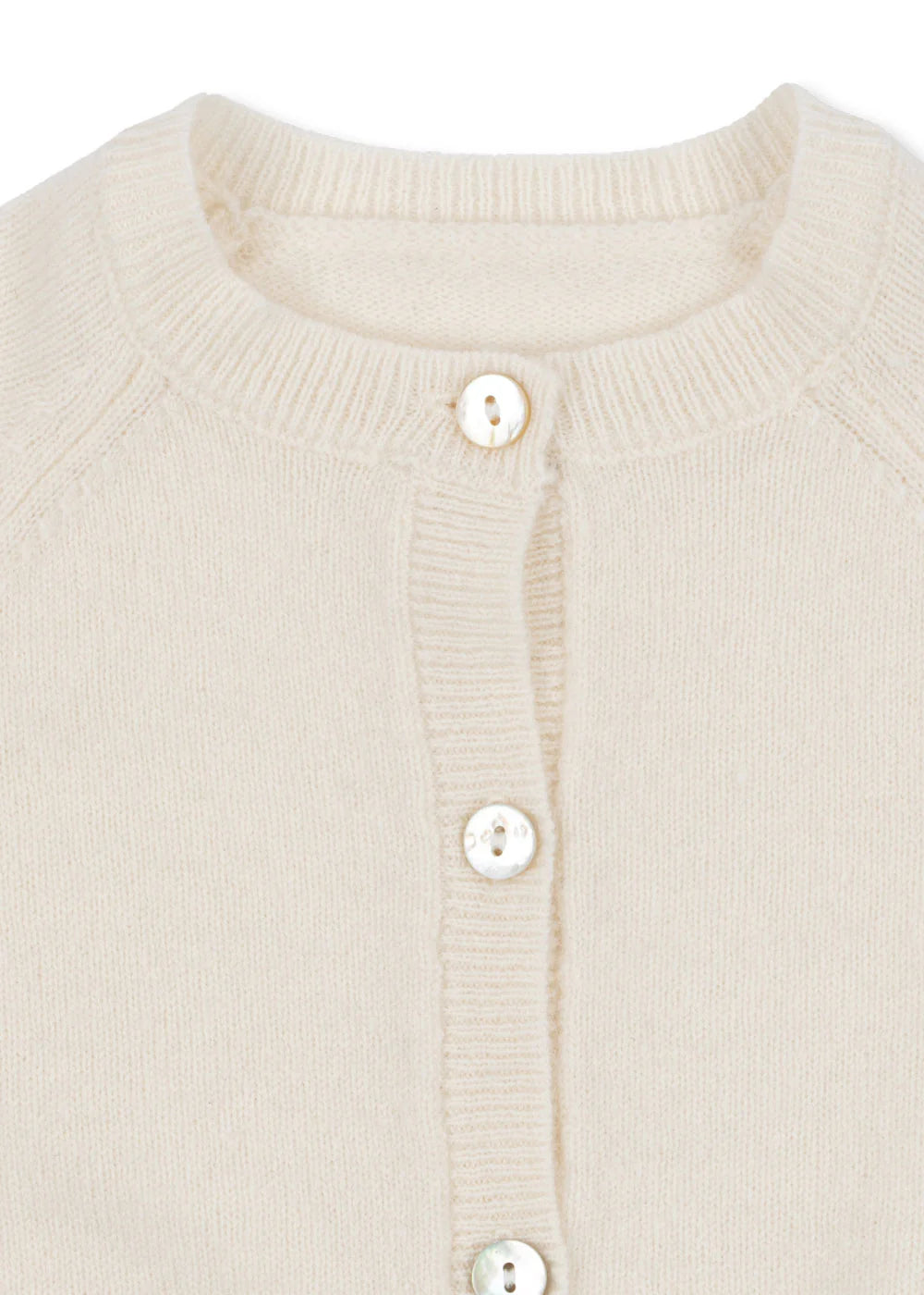 Savora Cardigan - Antique White - Wollen Baby Vestje - Wol - Konges Sløjd