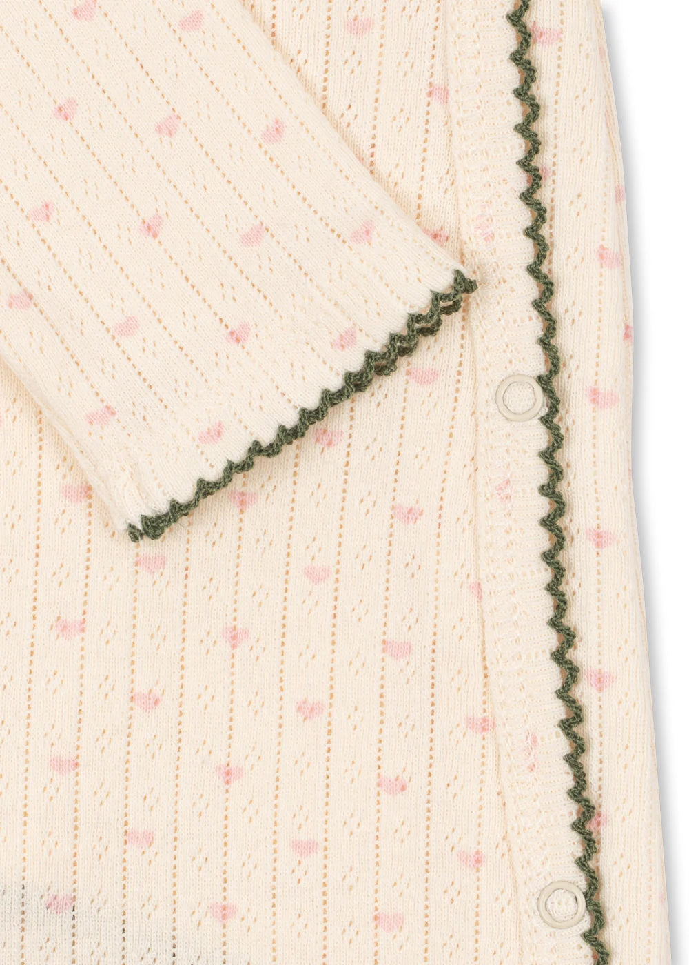 Minnie Newborn Onesie - Wrap Romper with Openwork Pattern - Organic Cotton - GOTS - Konges Sløjd