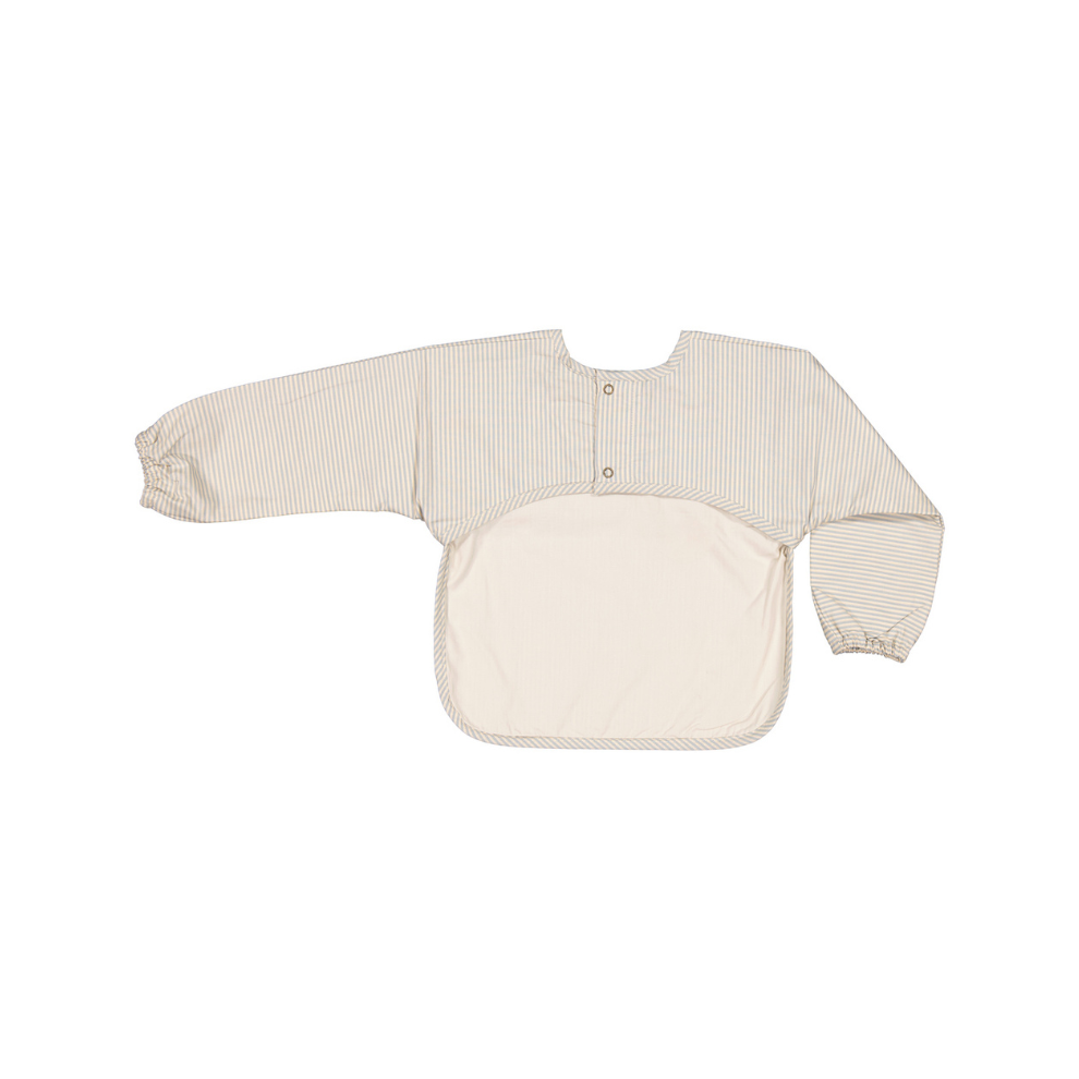 Slabbetje met lange mouwen - Apron LS - Blue stone stripe - Biologisch katoen - MarMar Copenhagen