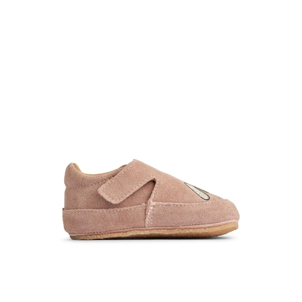 Inner shoe Pixie - Organic cotton - Dusty rouge/pink - Wheat