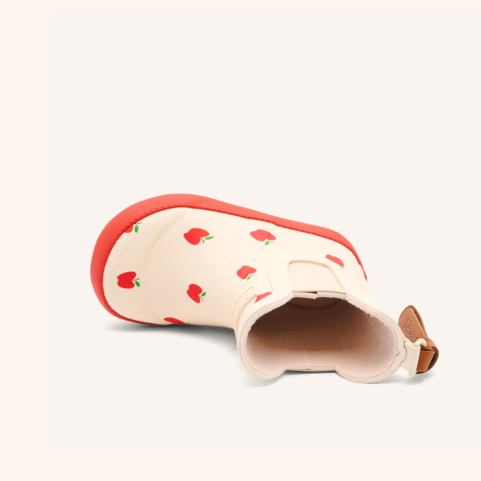 Natural rubber rain boot - Low cut - Apples - Bisgaard