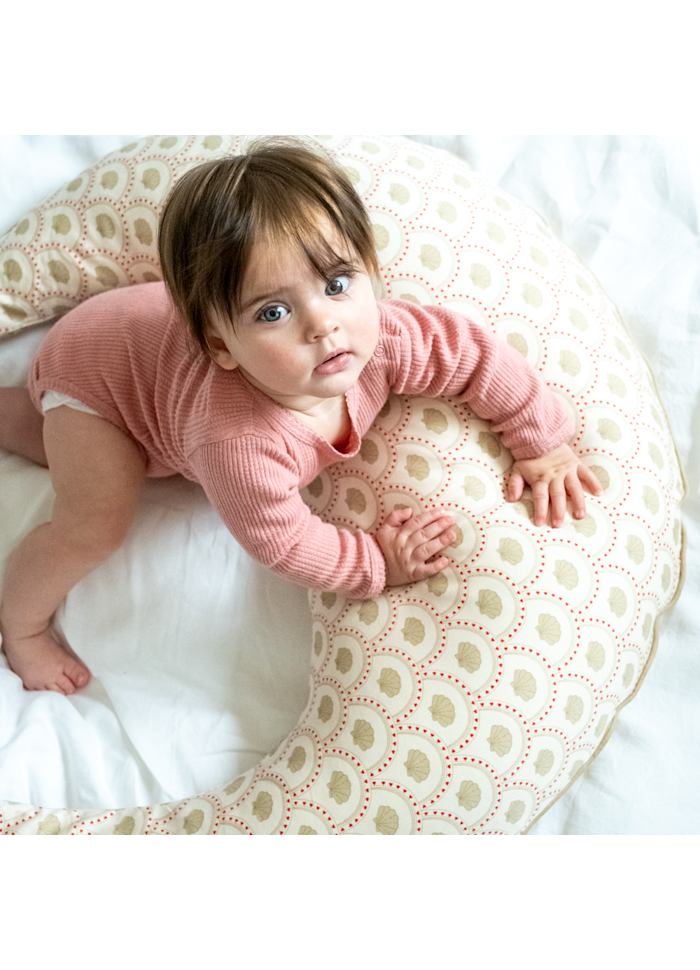 Pregnancy/Nursing Pillow - Organic Cotton - Block Shell - That's Mine