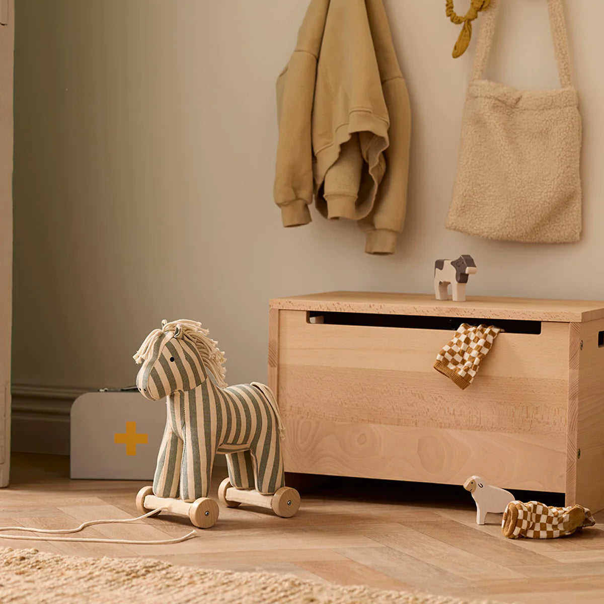 Trekpaardje Sam Aiden - 2 in 1 - Pull Along - Groen/Wit - Kid's Concept