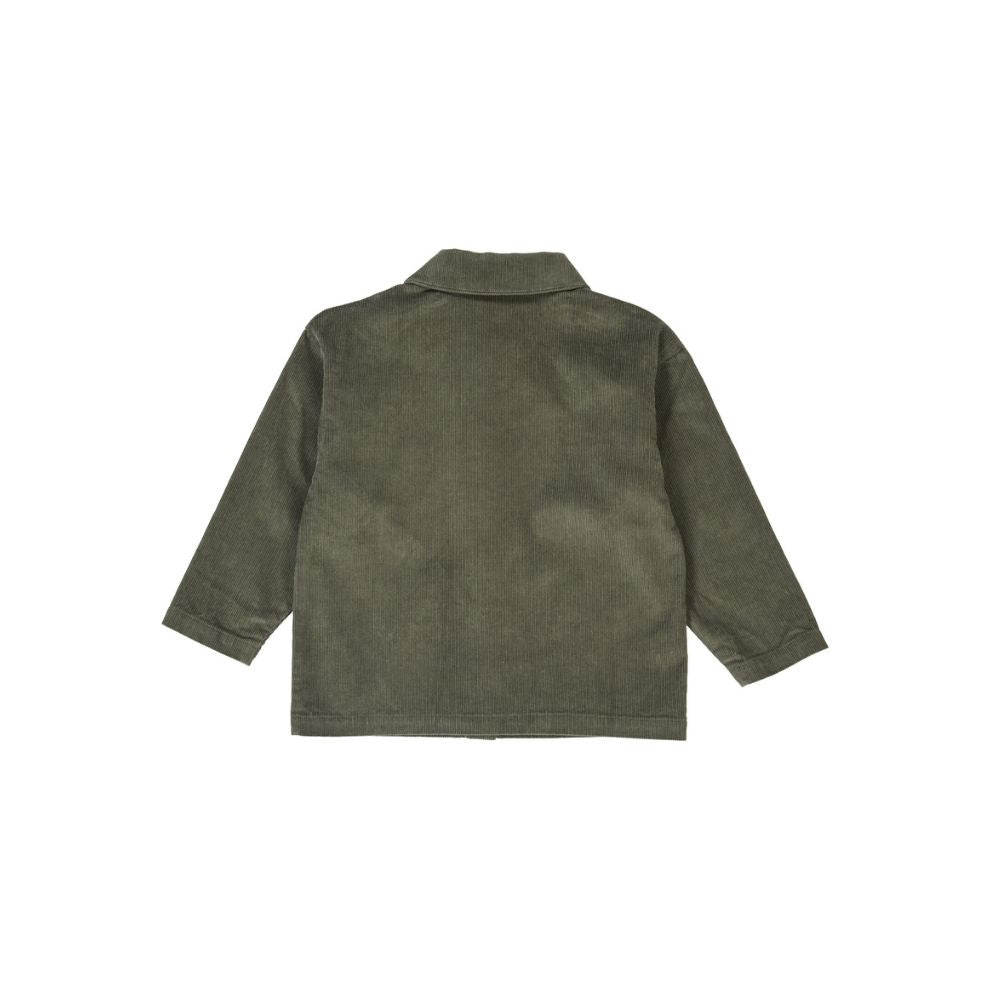 Overhemd top - Corduroy - Biologisch katoen - Deep green/groen - Müsli by Green Cotton achter