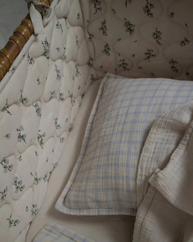 Bed bumper - Satin Quilted Crib Bumper - Biologisch katoen - Bluebell - Garbo & Friends