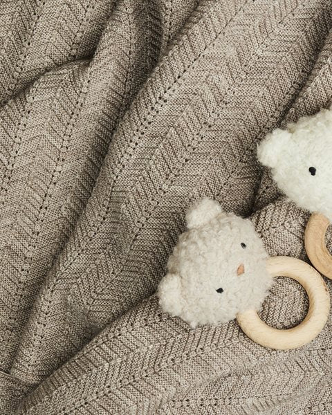 Rattle bear - Merino wool bouclé - SmallStuff