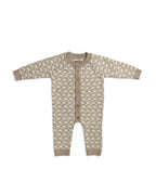 Knitted Romper - Nature Melange Dogs - 100% merino wool - SmallStuff