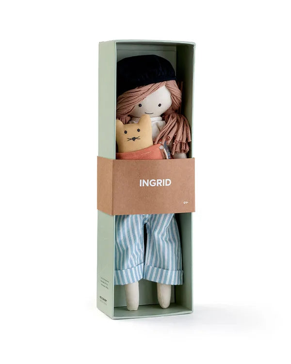 Zachte meisjes pop - Doll Ingrid - Katoen - Kid's Concept