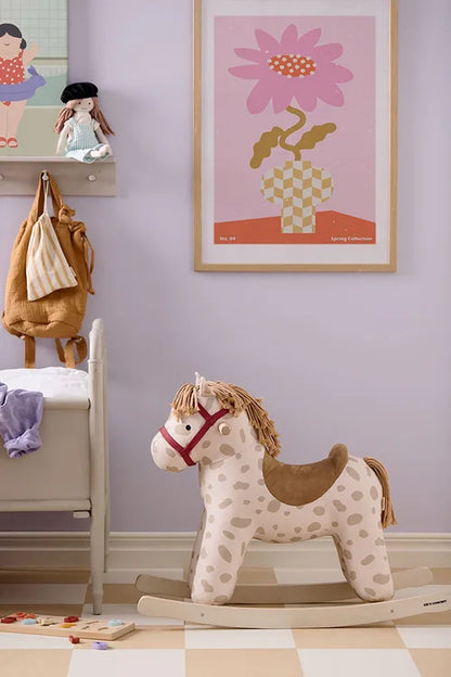 Hobbelpaard Dotty Aiden - Rocking Horse - Beige/Wit - Kid's Concept