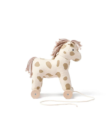 Trekpaardje Dotty Aiden - 2 in 1 -  Pull Along - Beige/Wit - Kid's Concept