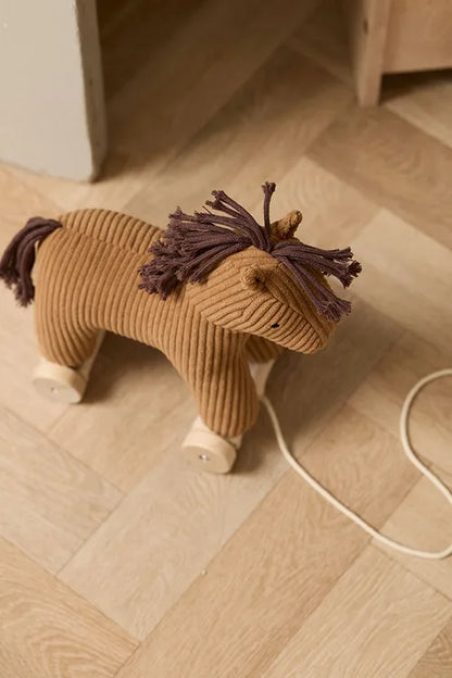 Trekpaardje Vera Aiden - 2 in 1 -  Pull Along - Bruin - Kid's Concept