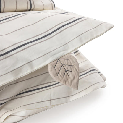 Dekbedovertrek - Percale Junior Bed linen (DK size) - 100x140cm & 40x45cm - Cream Stripe