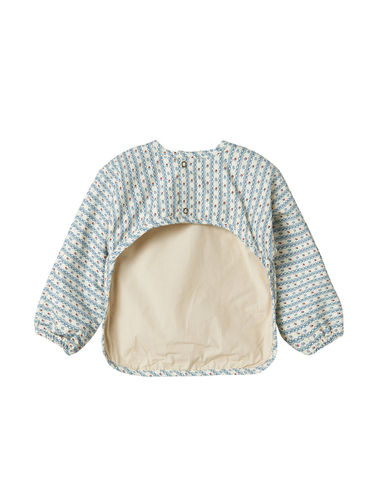 Slabbetje met lange mouwen - Apron LS - Katoen - Floral stripe - MarMar Copenhagen