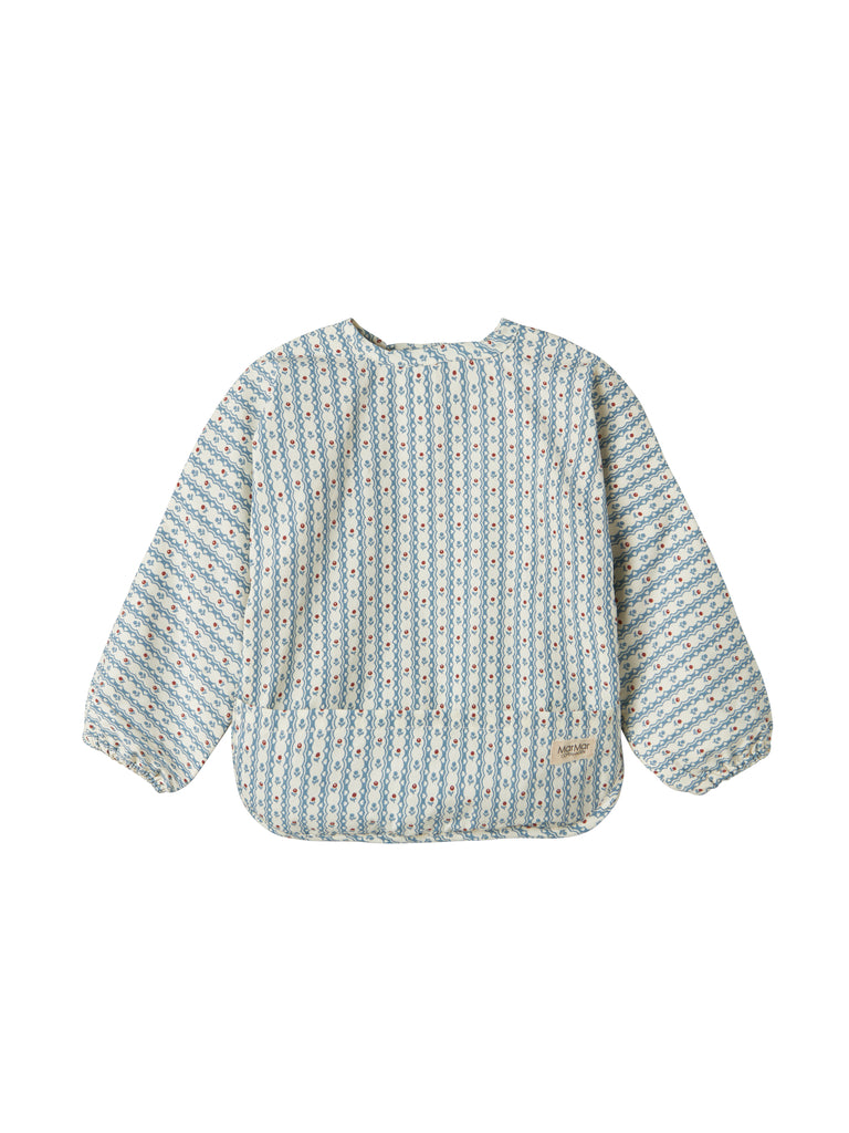 Slabbetje met lange mouwen - Apron LS - Katoen - Floral stripe - MarMar Copenhagen