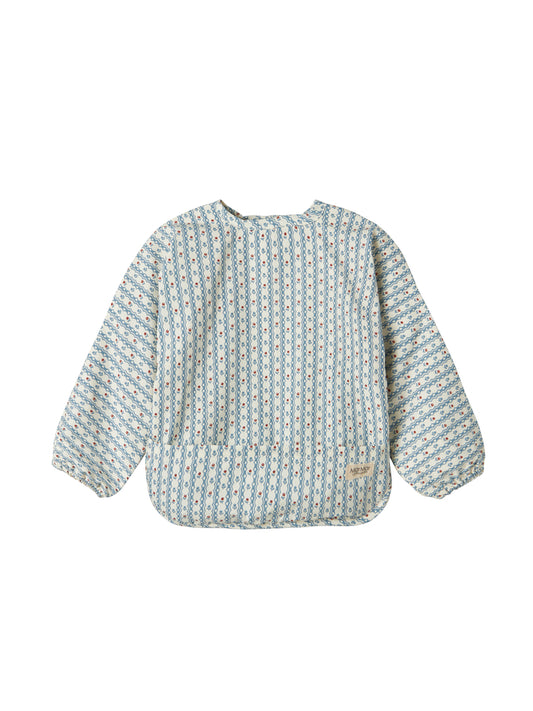 Slabbetje met lange mouwen - Apron LS - Katoen - Floral stripe - MarMar Copenhagen