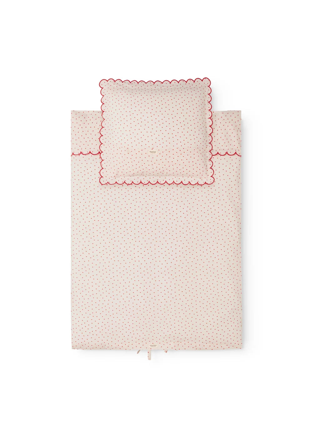 Bed Linen – Scallop Junior Happy Hearts – Organic Cotton – Junior Duvet Cover with Scalloped Edge – 100 × 140 cm – MarMar Copenhagen