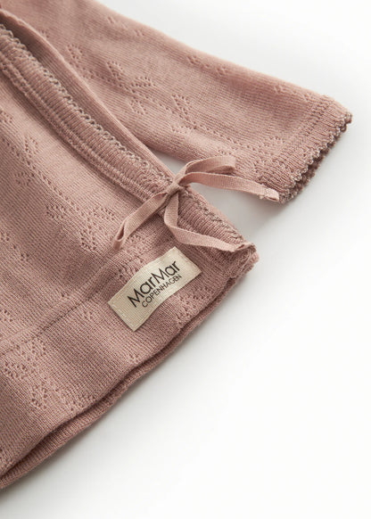 Overslag vestje - Tut Wrap LS Wool Pointelle - 100% merinowol - MarMar Copenhagen