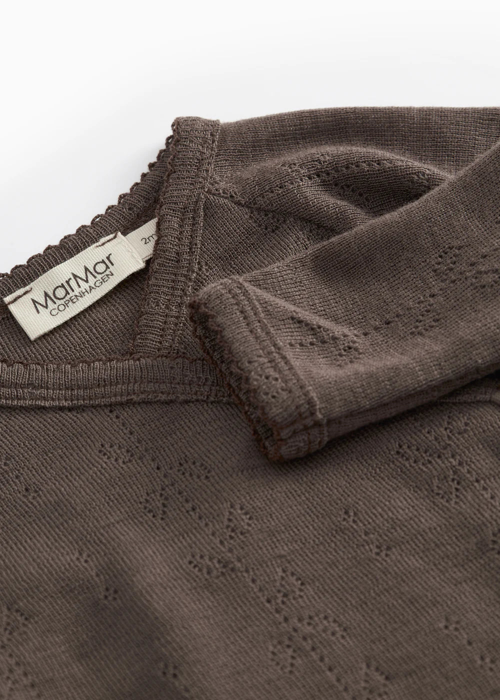 Overslag vestje - Tut Wrap LS Wool Pointelle - 100% merinowol - MarMar Copenhagen - voorkant - afbeelding 6