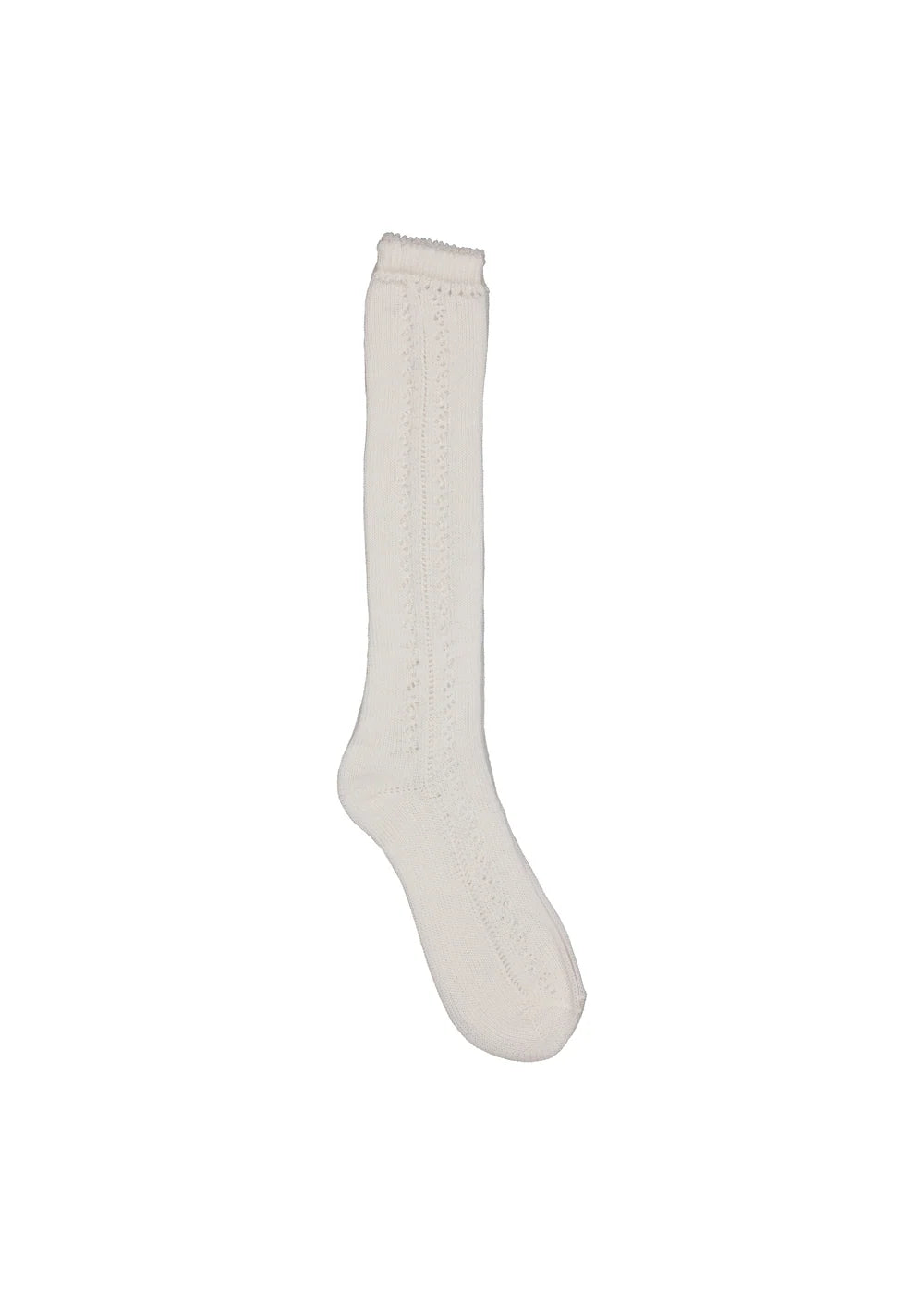 Knee Socks Pointelle – Gentle White – Cotton kids' knee-high socks with openwork pattern – MarMar Copenhagen