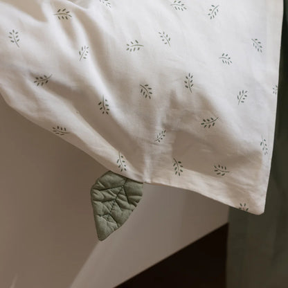 Dekbedovertrek Baby - 100x70 & 40x45 - Biologisch Katoen - Sephora Leaves