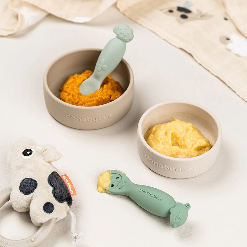 Learning spoon set - Learning spoon set - Tiny farm - Green - Done by Deer