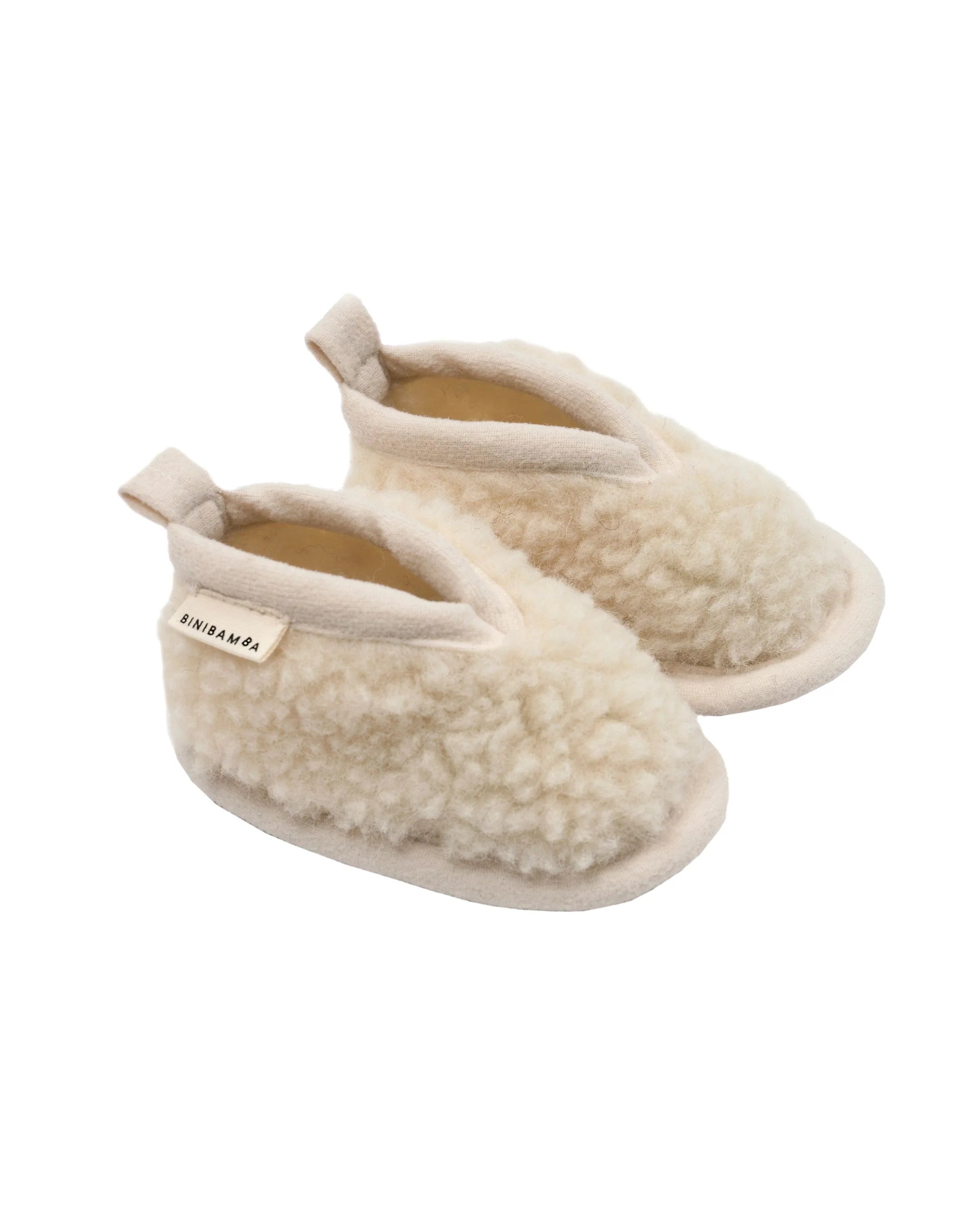 Merino wollen slofjes - Binibooties - Milk - BINIBAMBA