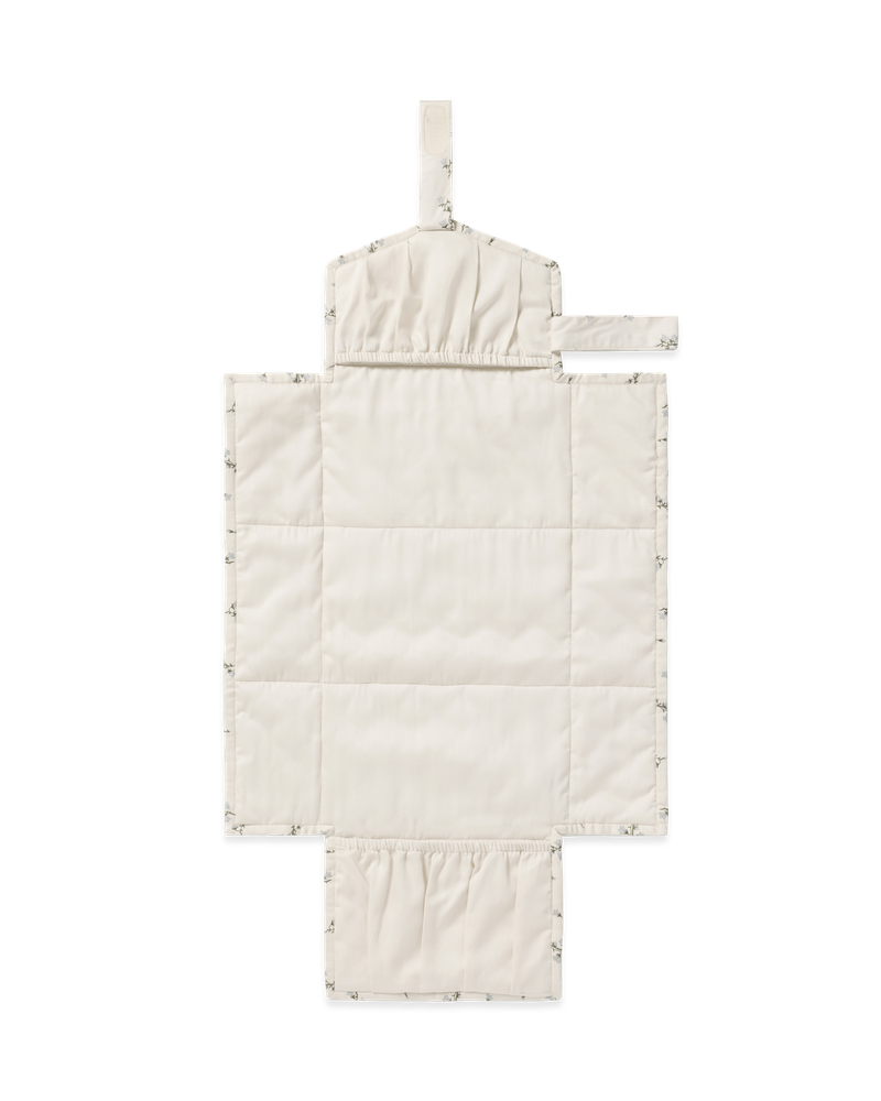 Changing Mat Quilted Bluebell - Organic cotton sateen - Garbo&Friends