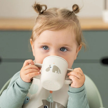 Silicone sippy cup with 2 handles - Spout cup - Celebration - Sand - Done by Deer
