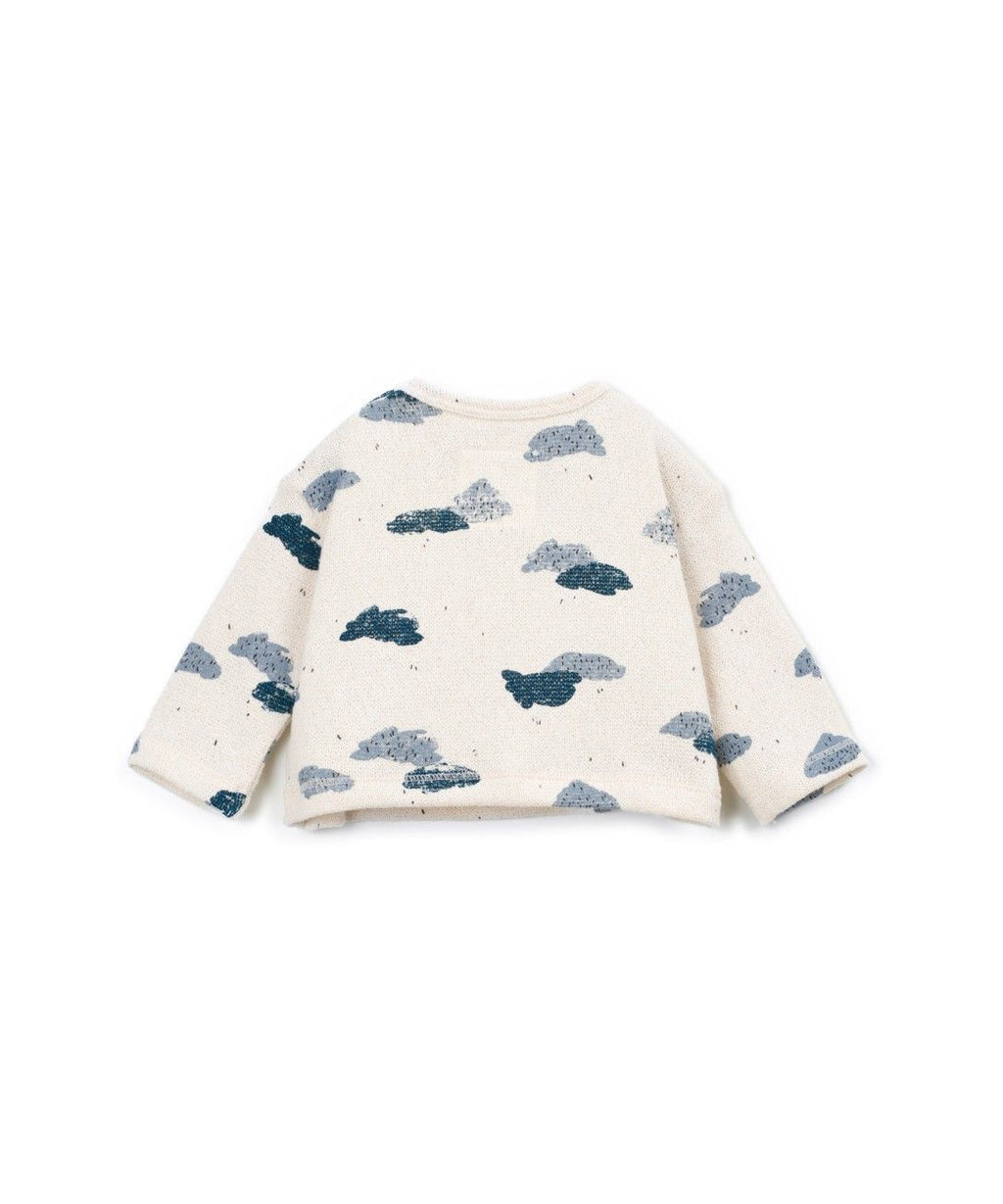 Baby-Pullover mit Wolkenprint - Baumwollmischung - Wolken-Detail - Play Up