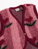 Baby Cardigan Lulu Light Cherry Pattern – 100% wool – Alwero