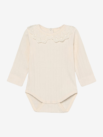 Pointelle romper with collar - Cotton - Body LS Pointelle - En Fant