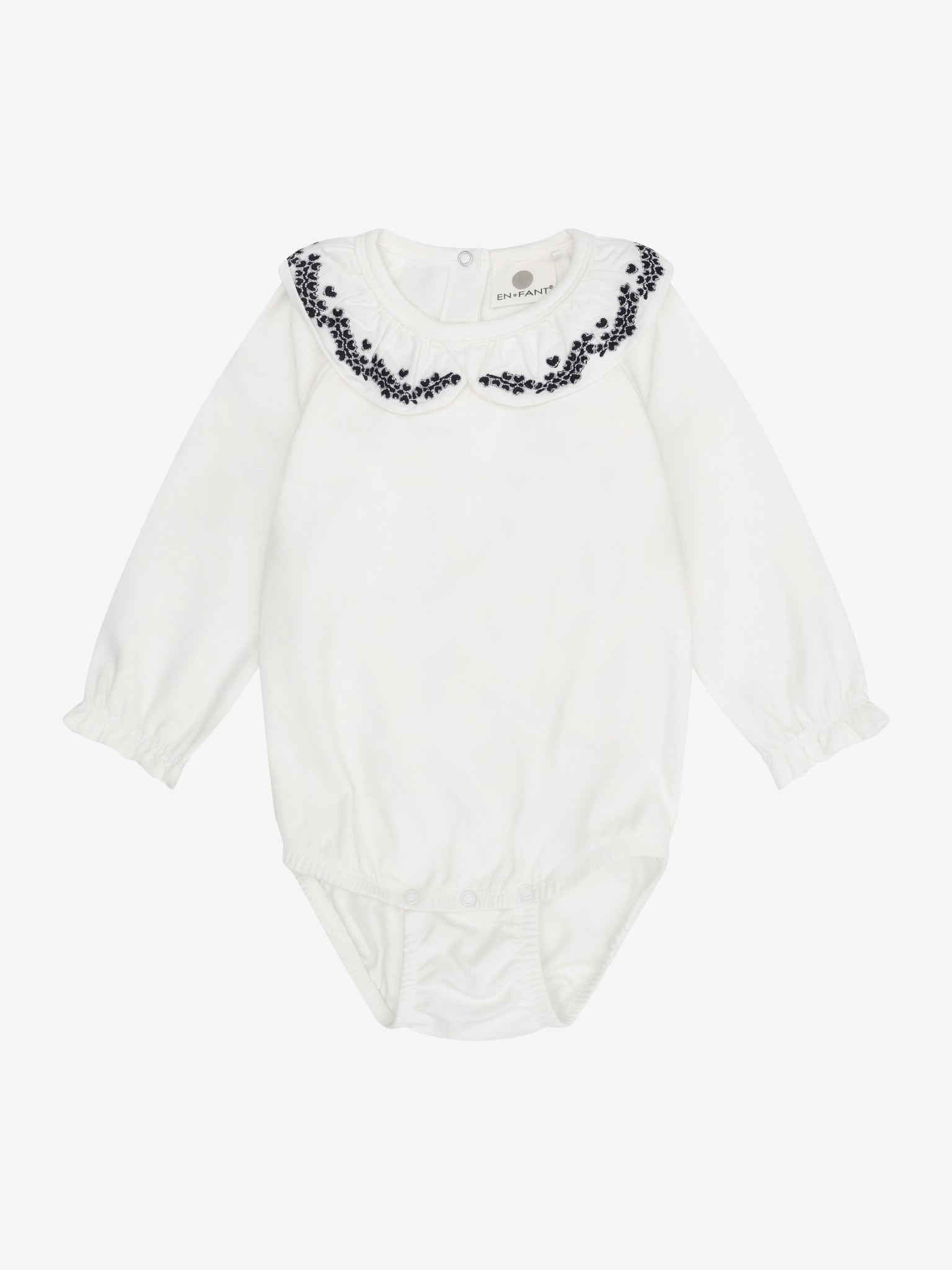 Collared Romper Egret – Cotton – En Fant
