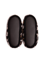 Chaussons Cloudlet – Pantoufles femme en laine – Leopard – 100% laine avec éco-semelle – Alwero