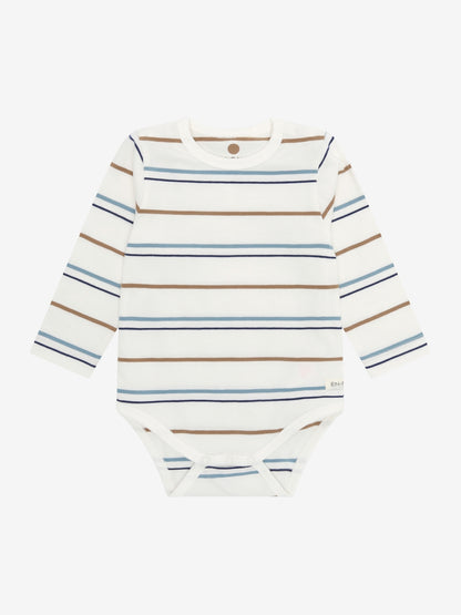 Romper lange mouw - Biologisch katoen - Egret/Gestreept - Body LS Stripe - En Fant