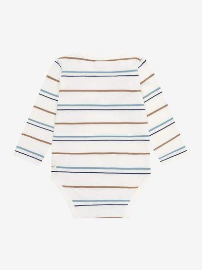 Romper lange mouw - Biologisch katoen - Egret/Gestreept - Body LS Stripe - En Fant