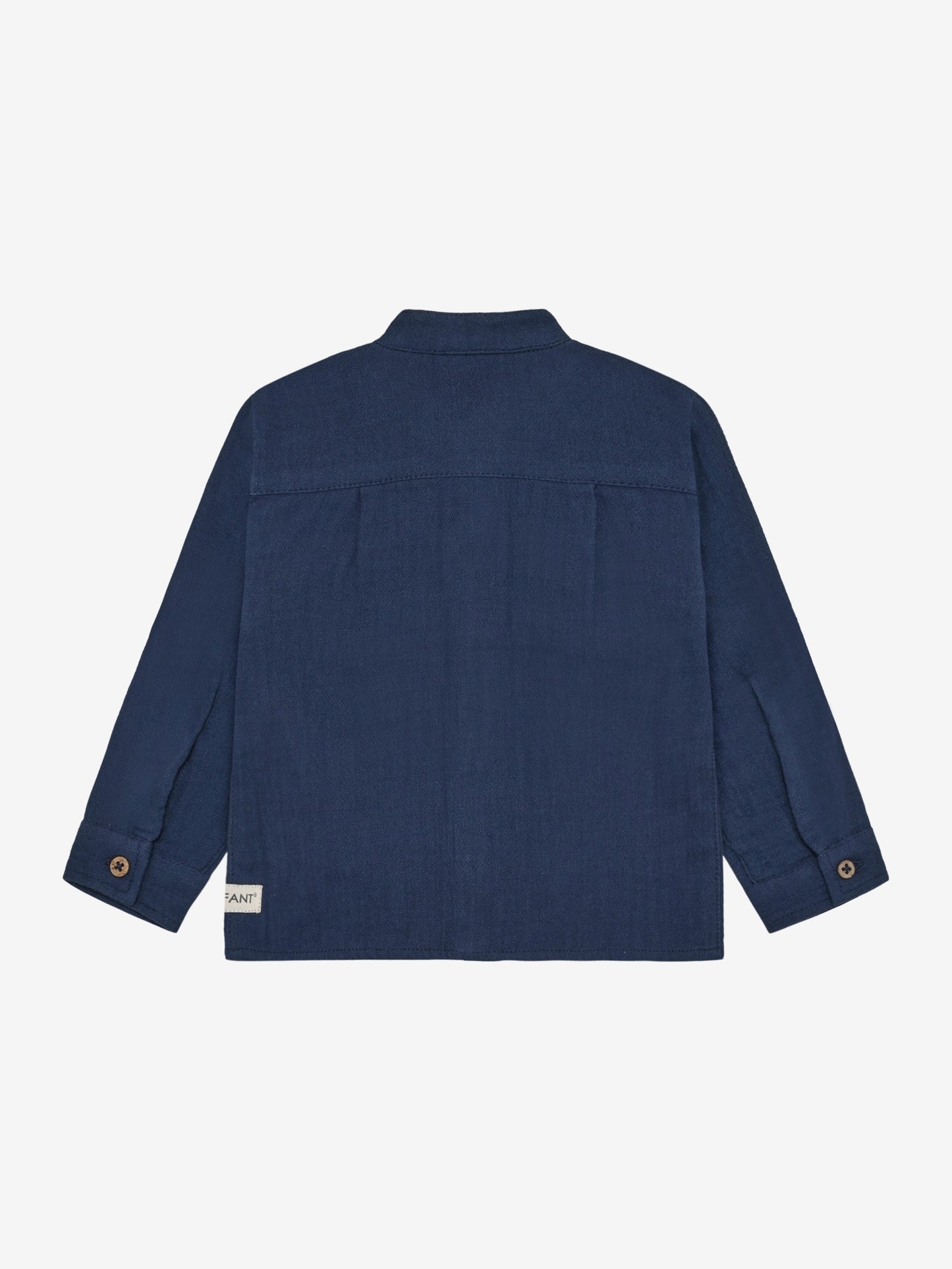 Overhemd top - Biologisch katoen mousseline - Medieval Blue - Shirt LS Muslin - En Fant