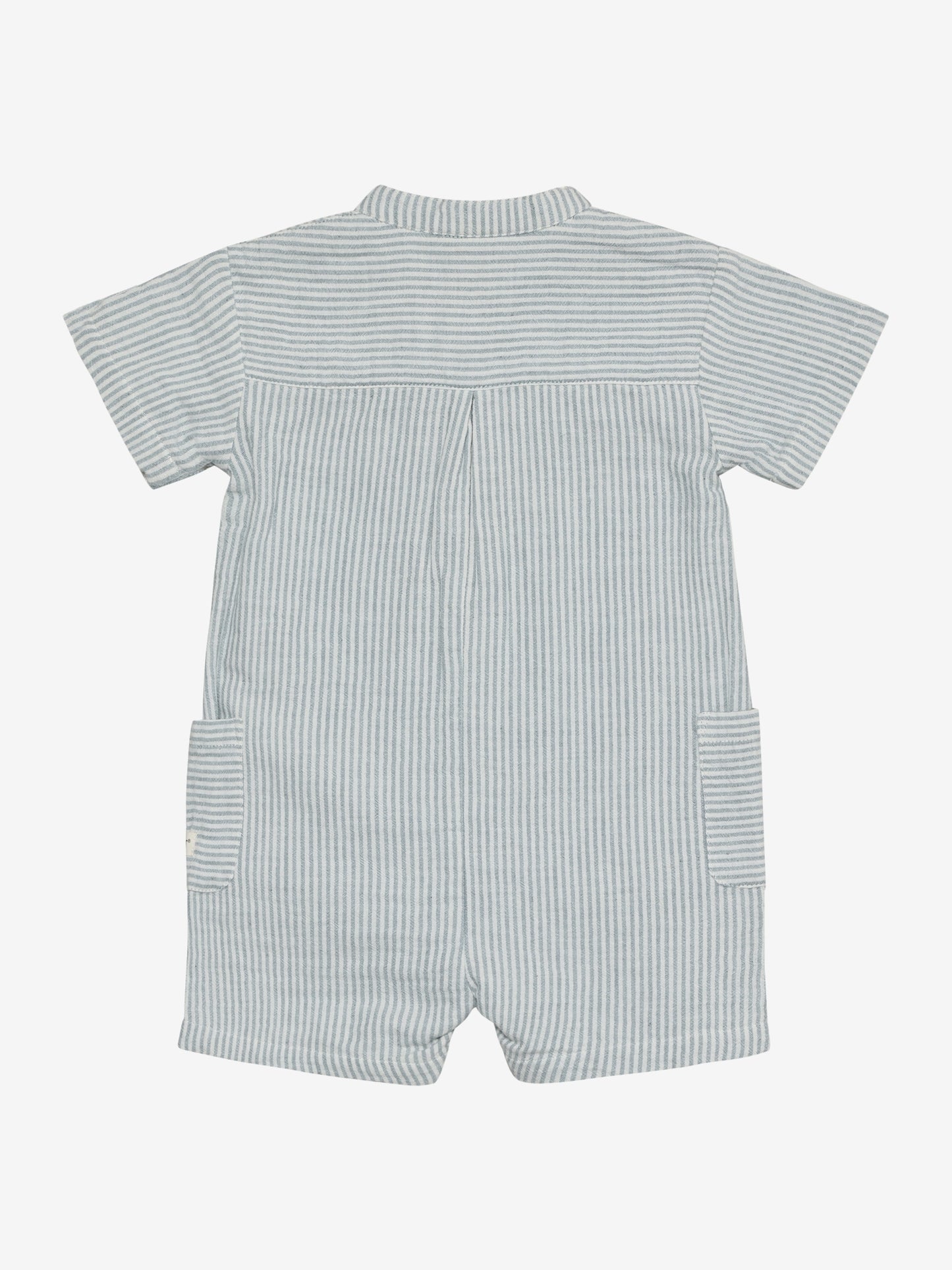 Playsuit Muslin Stripe - Short Sleeve Jumpsuit - Organic Cotton Muslin - En Fant