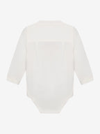 Bodysuit with shirt look - Egret – 100% cotton – En Fant