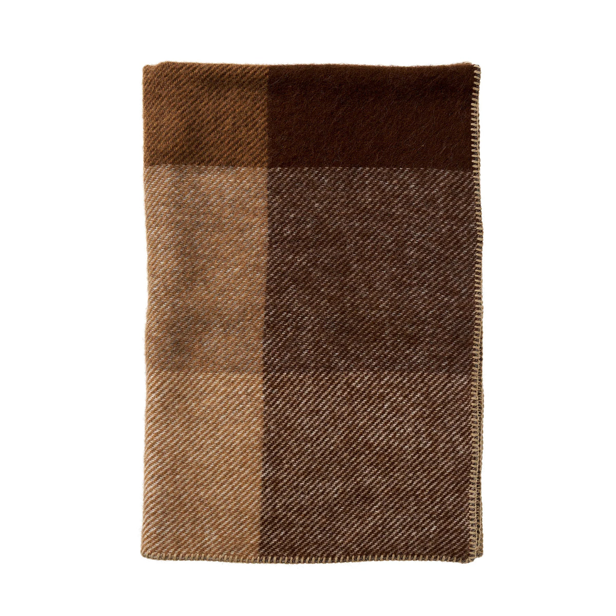 Gotland Check Midi – Wollen ledikant deken met ruitpatroon van Gotlandwol en lamswol 90 × 130 cm – Klippan Yllefabrik