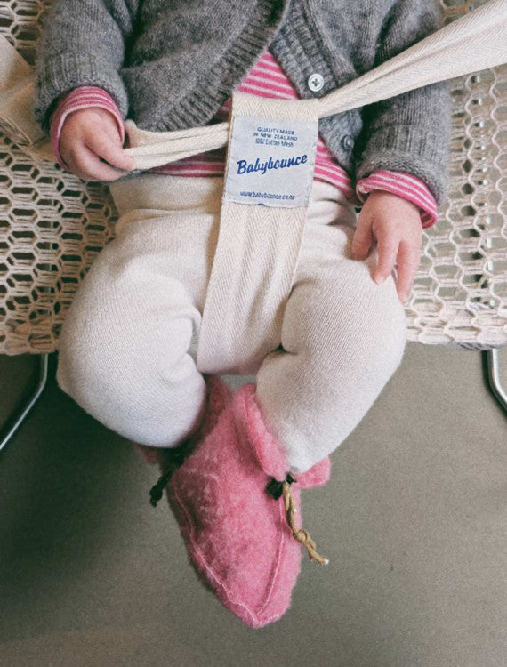 Babyslofjes Emo Roze – 100% wol – Alwero