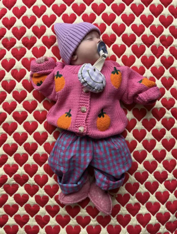 Babyslofjes Emo Roze – 100% wol – Alwero