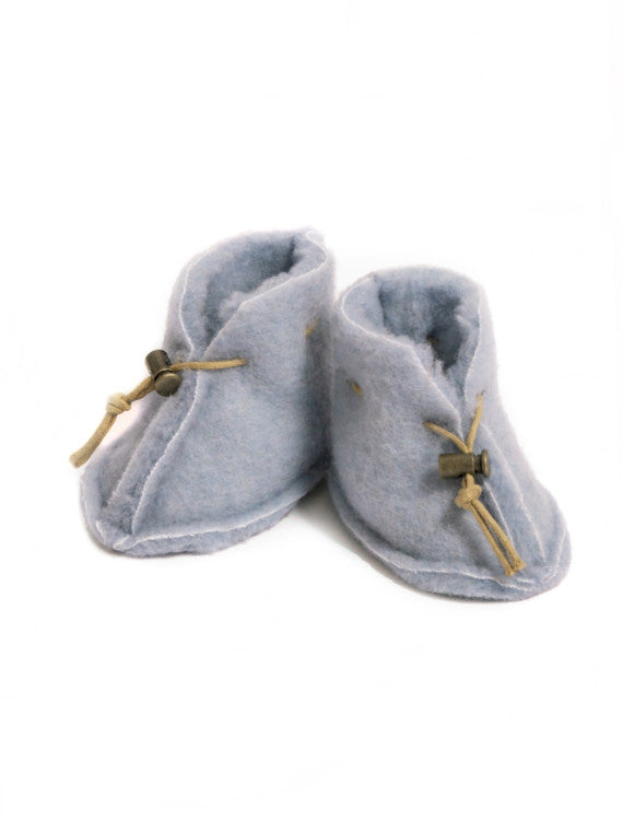Babyslofjes Emo Icy Blue – 100% wol – Alwero