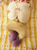 Emo Babyslofjes Lilly – Chaussons pour bébé en laine – Violet – 100 % laine – Alwero