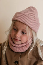 Beanie Fonzie Kids - 100% extra fine Italiaanse merino wol - HVID