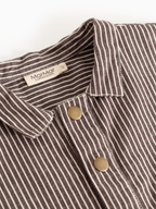 Overshirt Tovan - Soft denim - Dark Brownie Stripe - MarMar Copenhagen - productfoto - afbeelding 4